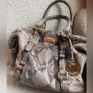 Michael Kors faux snake skin handbag